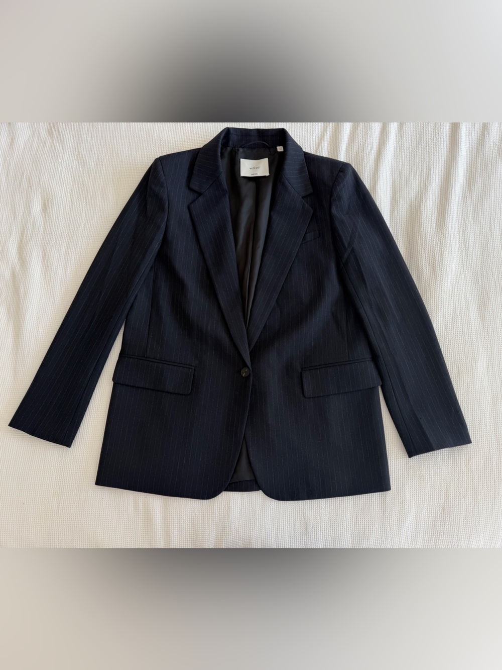 Woman's Navy Pinstripe Blazer